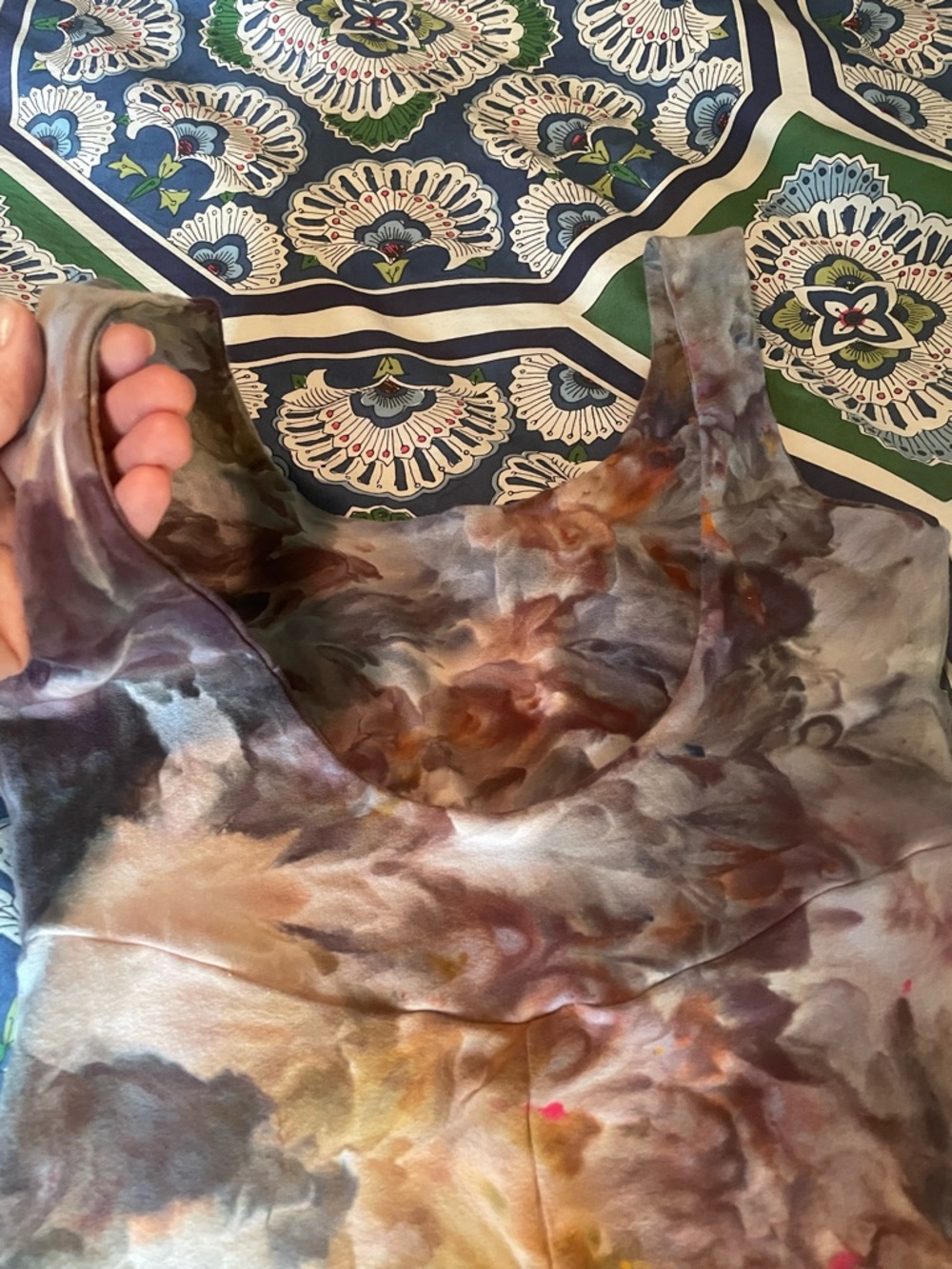 Soleil Catsuit Jumpsuit - Ice Dye Ocean Jasper - Picture 13 of 14